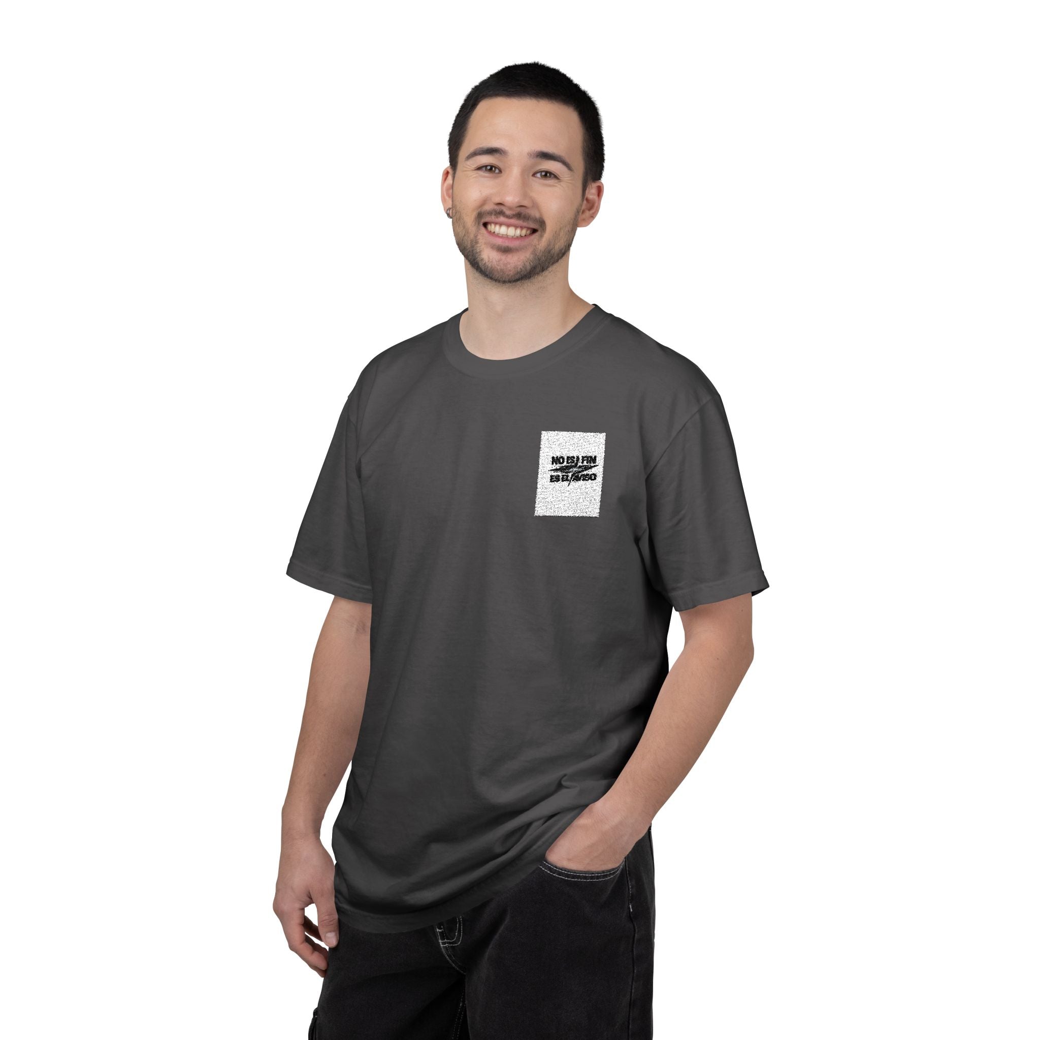 Pocket Graphic Tee — Minimal Ink Splash Design