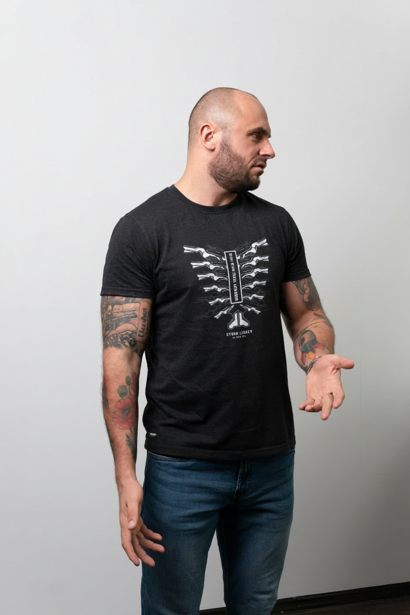 Cyber Legacy T‑Shirt — Vintage Tactical Drone Graphic Tee