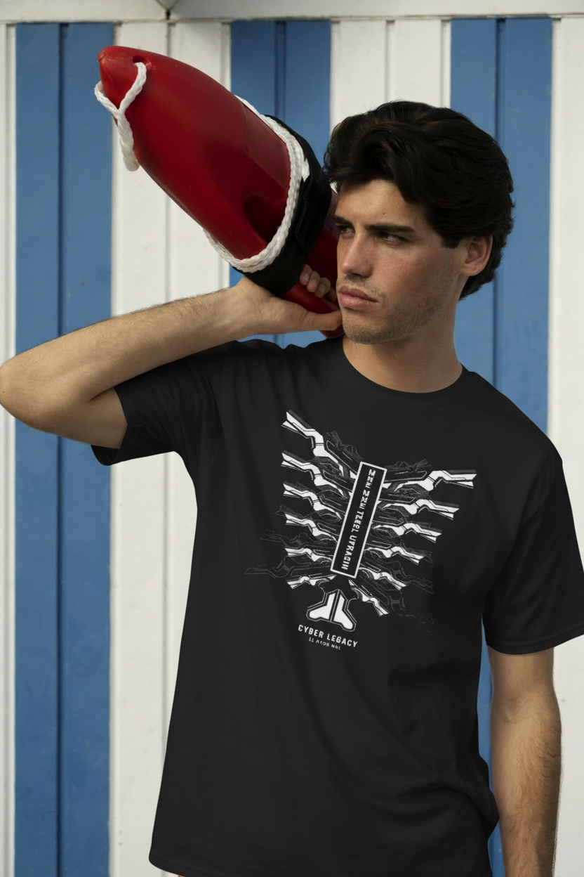 Cyber Legacy T‑Shirt — Vintage Tactical Drone Graphic Tee